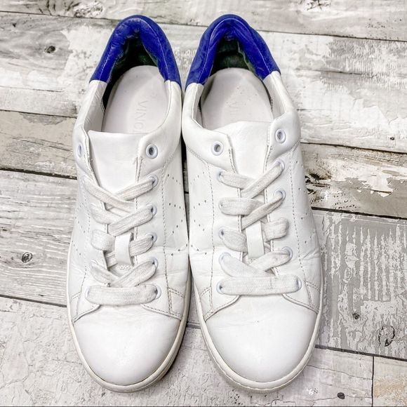Vince Fulton Sneaker White Leather with blue suede main image 9
